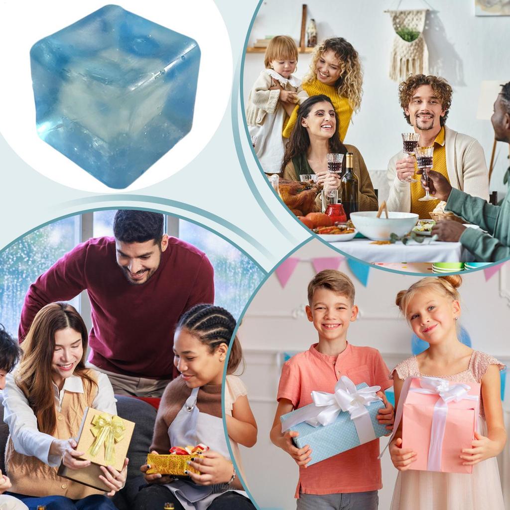 Maltose Cube Stress Squeezes Toy Decompressions Small Ice Cubes Anti Stress Slow Rebound Polar Light Colorful Squeeze Gifts