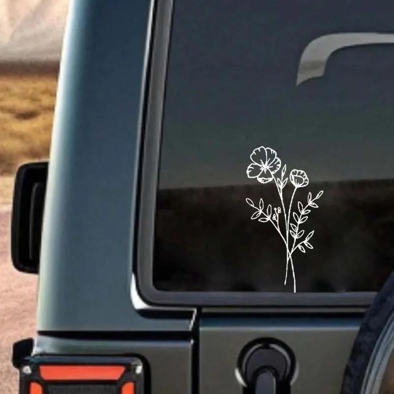 Cute little flower car sticker, simple design, durable material, car decal, car sticker