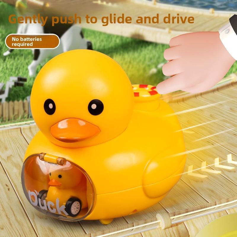 Inertia Baby Toy Car With Press And Launch Yellow Duck For Infant Play And Development