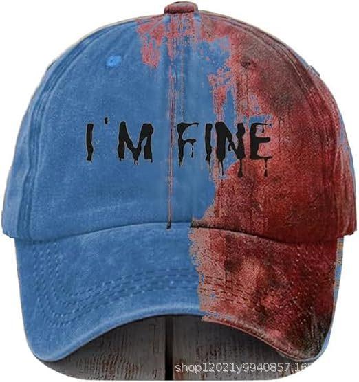 2025 New 3D Print Halloween Baseball Cap, 100% Cotton Sun Hat for Outdoor Sports Men Women