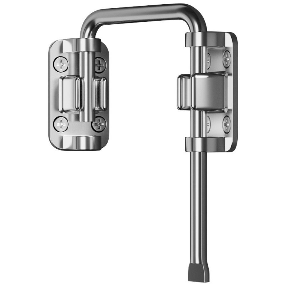 Stainless Steel Door Lock No-drill Safety Barrel Bolt Non Perforated Buckle  Bathroom Doors
