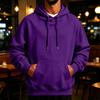 Herren Retro Hoodie Lockere Passform Lässiger Pullover Sweatshirt für Herbst Winter