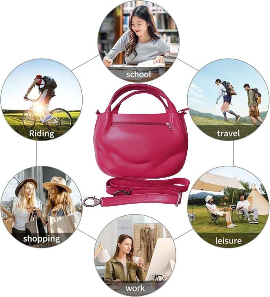 Elegante vegane Damen Handtasche aus Kunstleder mit Umhängefunktion