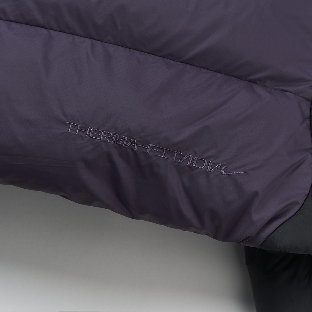 Nike ACG Therma-Fit Adv Lunar Lake PrimaLoft Loose Fit Solid Color Hooded Cotton Jacket Men Jackets Deep-Grape FV8909-573