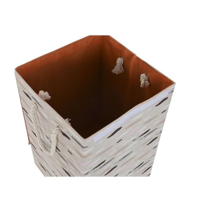 Panier à linge - 36 x 36 x 55 cm - Gris orange - 3 unités - Avec couvercle