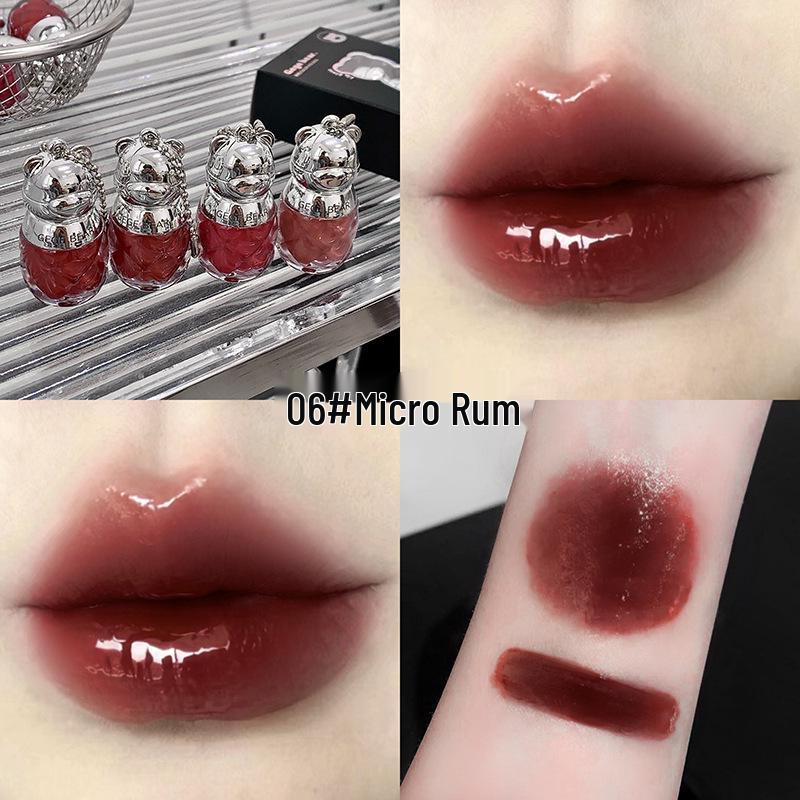 Gege Bear Translucent Water Gloss Lip Glaze - Long-lasting, Plump, Youthful Shine. 6.2g