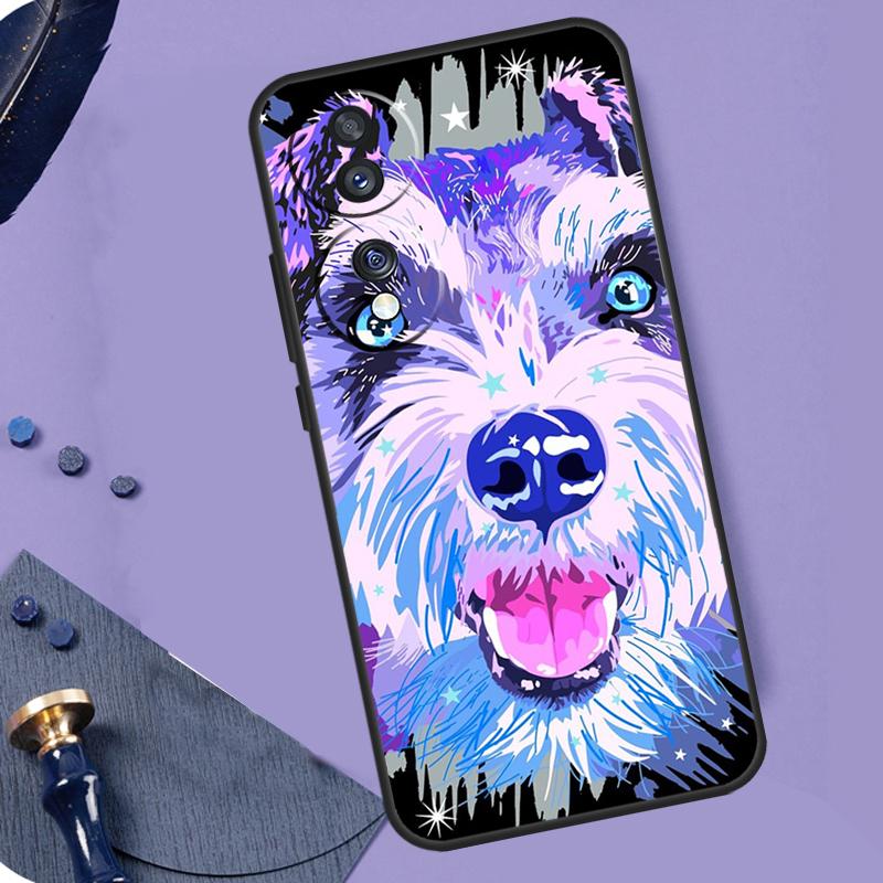 

Lovely Dogs Schnauzer Case For Honor X8b X9b X9a X8a X7a X6a X7 X8 X9 Cover For Honor Magic 6 5 Pro 50 70 90 Lite Honor 90
