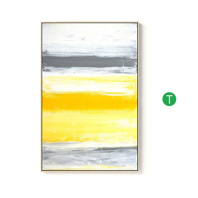 Galben strălucitor Grunge Geometrie abstractă Decor modern Poză Canvas Wall Art Poster Camera Hotel Decoration