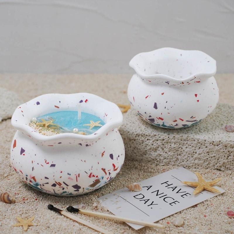 Fish Tank Candle Jar Silicone Mold DIY Flower Pot Vase Jewelry Box Storage Container Concrete Resin Plaster Mould Decor