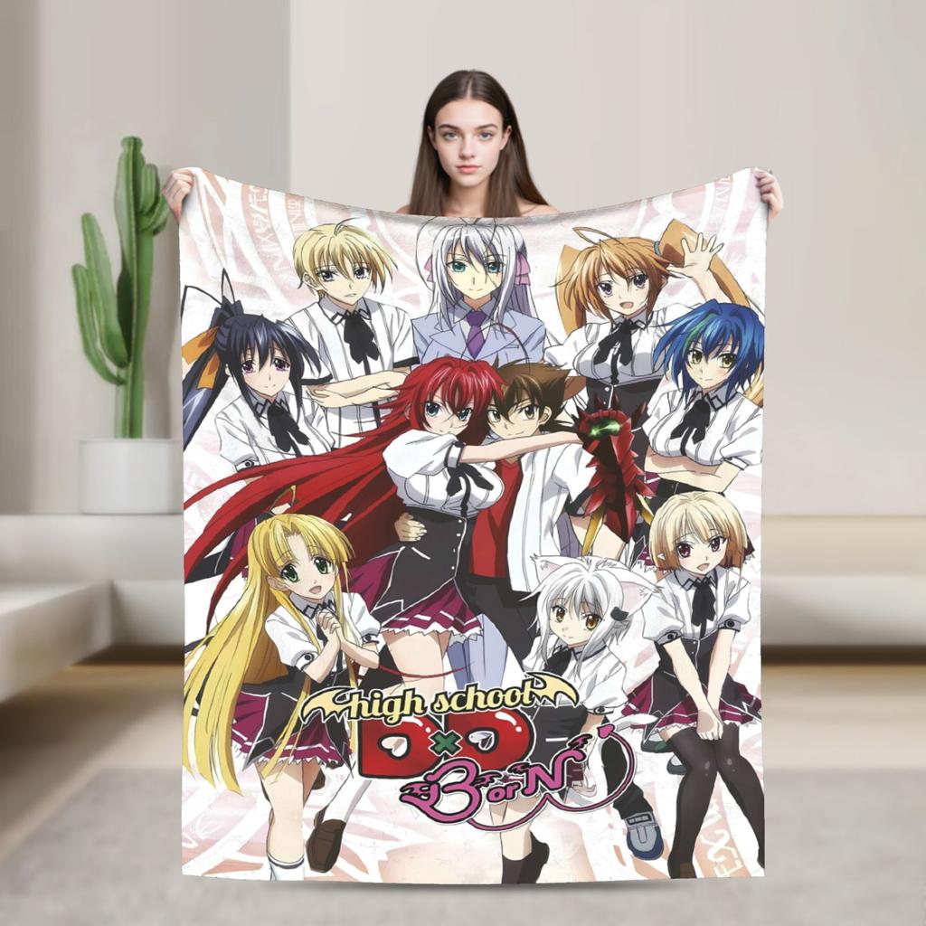 Warme weiche Decke Reise High School DxD Bettwäsche Überwürfe Flanell Tagesdecke für Sofa Sessel Lustige Schlafsofa Abdeckung