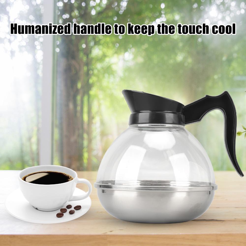 Stainless Steel Tea Pot Black Handle Tea Kettle Reusable Coffee Kettle  Coffee Making