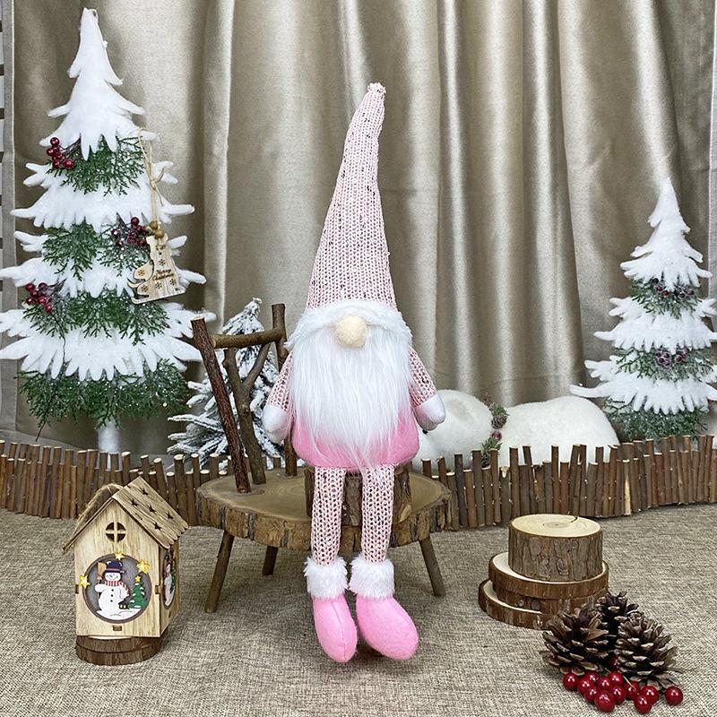 Christmas Gnome 2026 Nordic Hanging Leg Doll Faceless Old Man Doll Window Display Dwarf for Home Christmas Tree Decoration Holiday Ornament