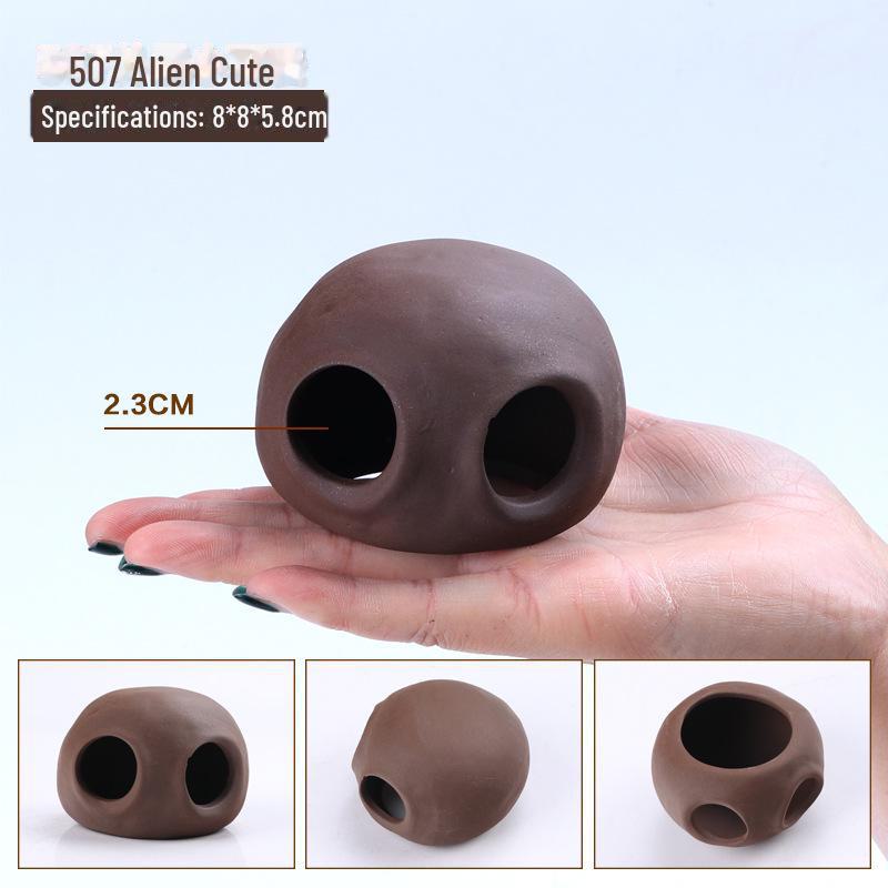 

Фиолетовый глиняный горшок для укрытия рыб и креветок – место для разведения цихлид и декор аквариума для креветок.