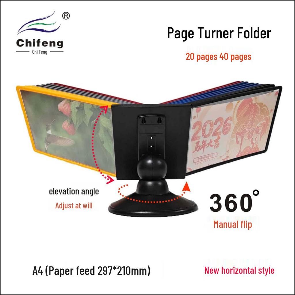 Rotating A4 Desktop File Holder and Display Stand