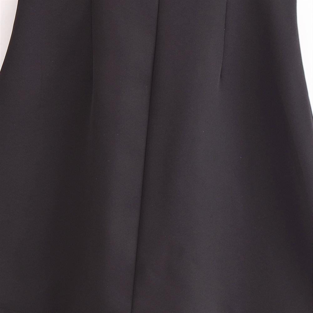 2025 Spring Women's Sexy Solid Sleeveless Off-Shoulder Hollowed Short Dress