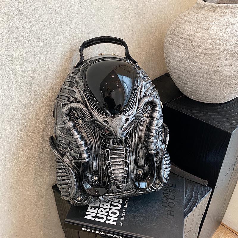 2025 Punk-Style Acrylic Backpack: European Fashion, Large Capacity, Unique Design for Women
