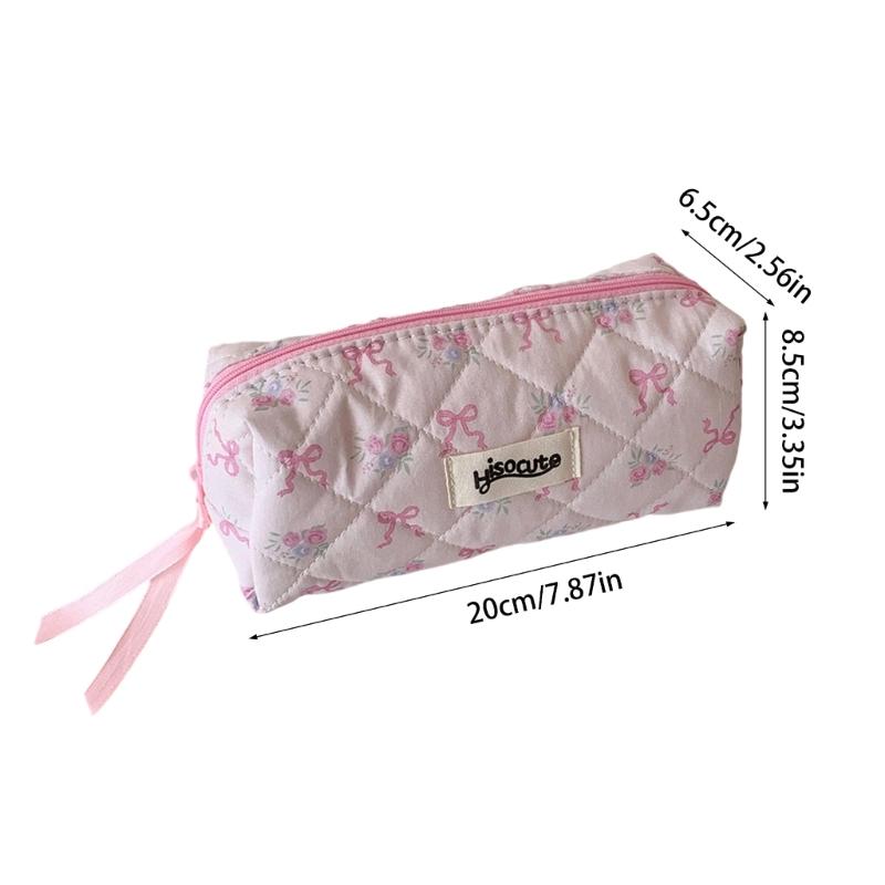 Simple Pencil Case Sweet Bows Pen Case Pencil Pouch Aesthetic Pencil Bag Pen Pouch Desk Organizers for Student