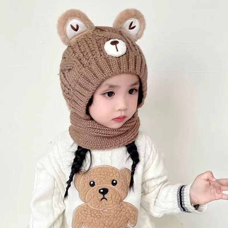 2025 Autumn/Winter Unisex Korean Knit Wool Hat for Kids and Babies - Warm, Trendy Pullover Design