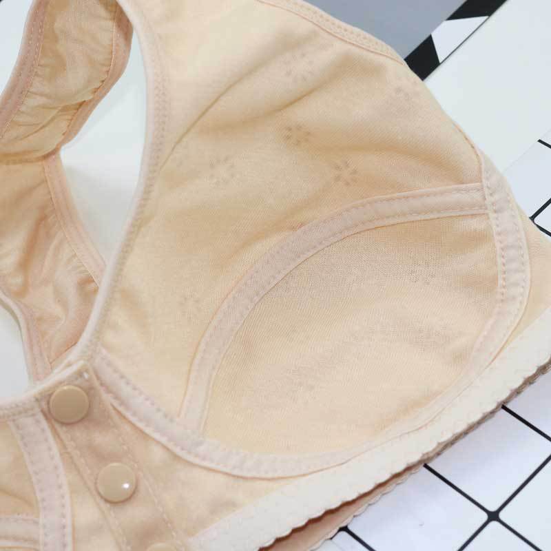 Direct batch front buckle thin women's underwear without steel ring comfortable thin cotton large size bra and women's vest 2025