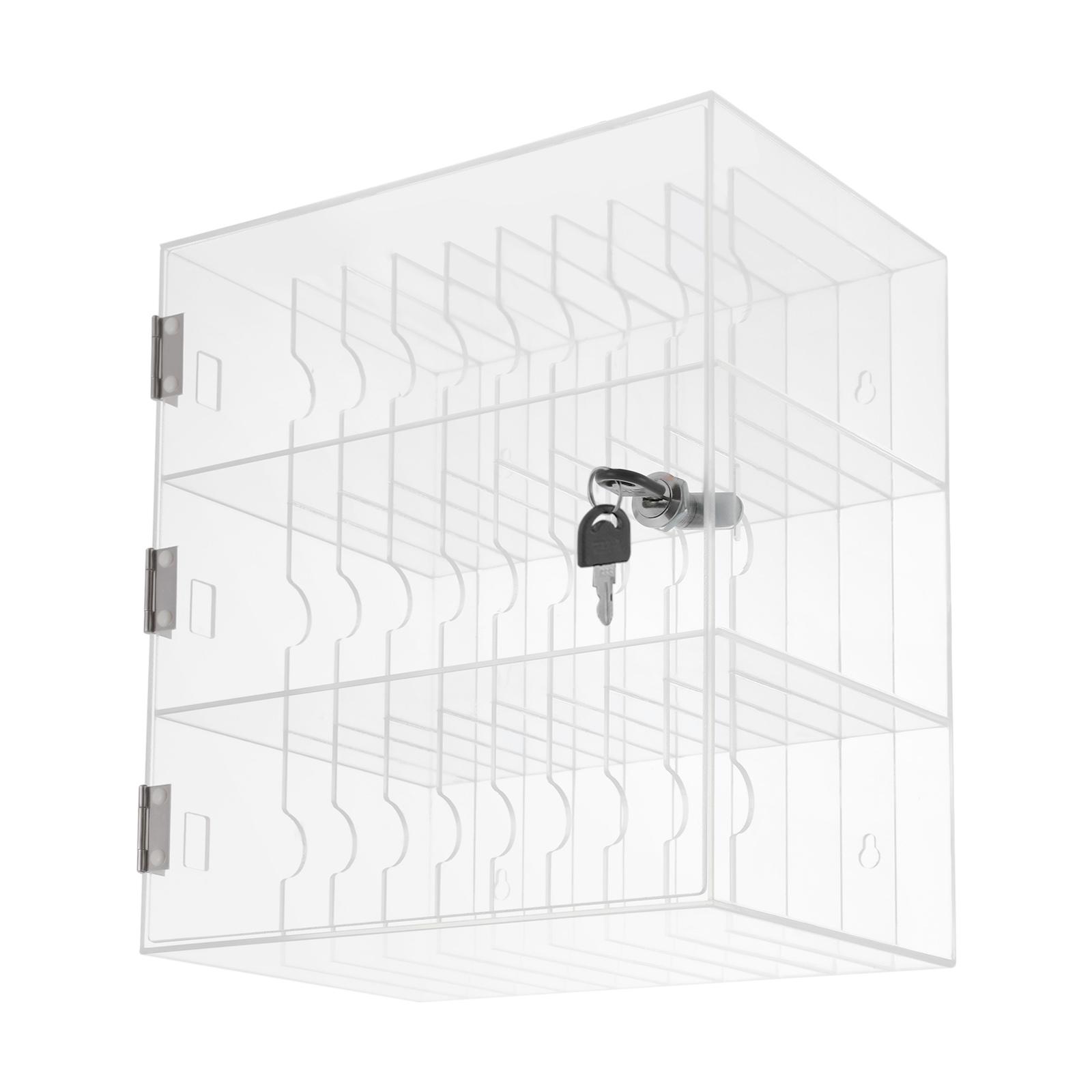 

Прозрачный шкафчик для мобильных телефонов, Шкаф для хранения мобильных телефонов, Ящик для хранения мобильных телефонов Акрил и нержавеющая сталь Храните ключи, кошельки чистый