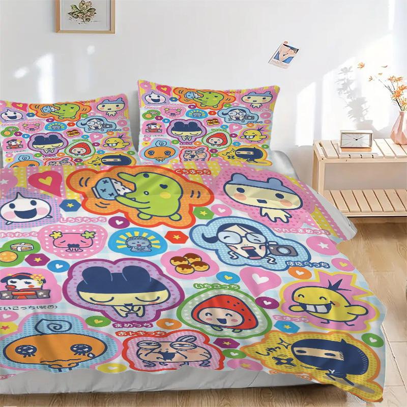 Cartoon Characters Bedding 3 Piece Set HD Print Duvet Cover Pillowcases for Teens Adult Bedroom Decoration Christmas Gift