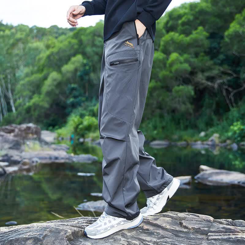 JEEP Trendy Zipper Patchwork Outdoor Cargo Pants