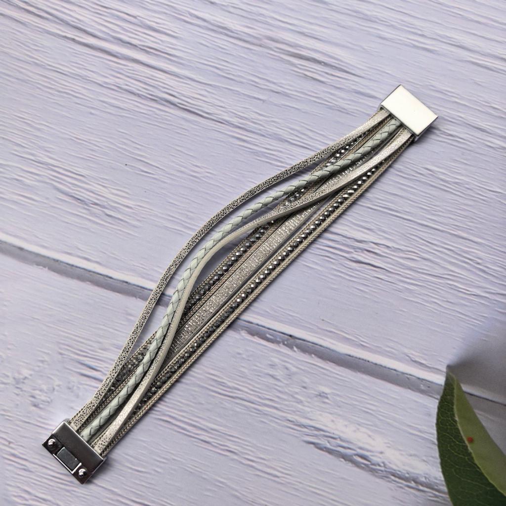 Bohemian Multi-layer Leather Magnetic Buckle Bracelet - European & American Design