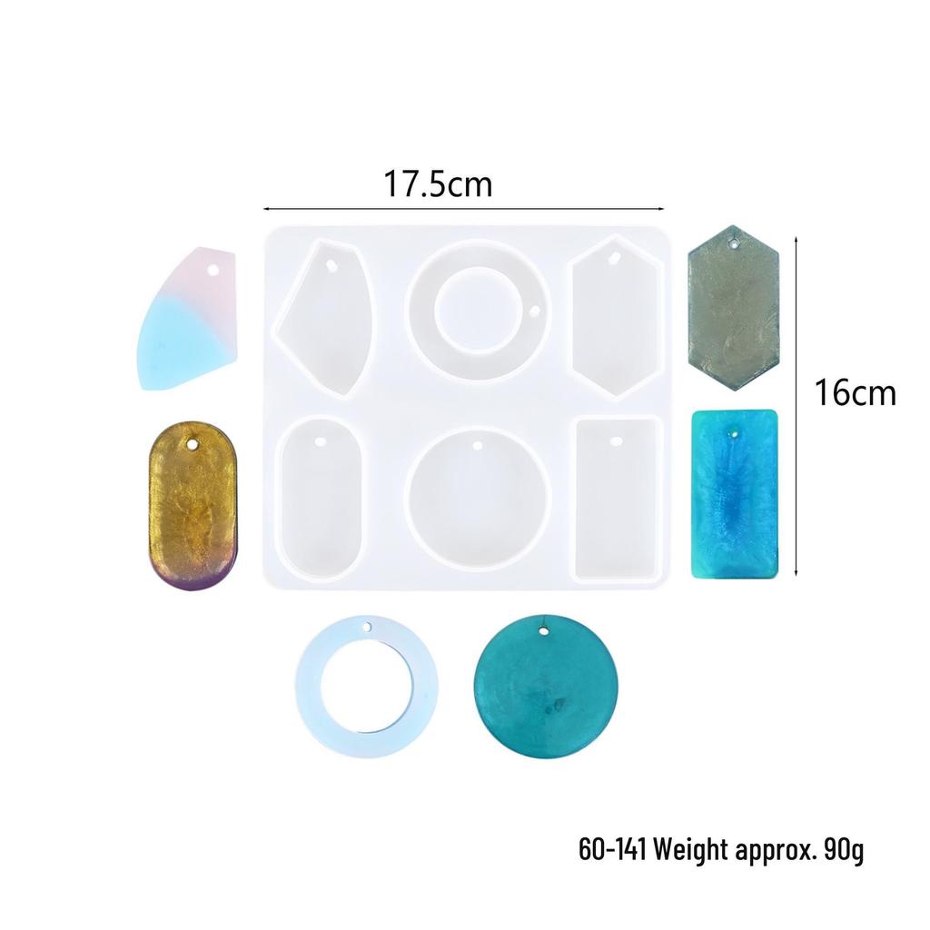 DIY Geometric Silicone Mold for Round, Oval, and Earring Pendants
