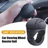 360° Rotation Black Car Steering Wheel Handle Aid Truck Booster Ball Universal