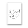 Picasso Minimalist Animal Dog and Peace Dove Canvas Painting Wall Art Pictures Posters and Prints for Living Bedroom Home Decor