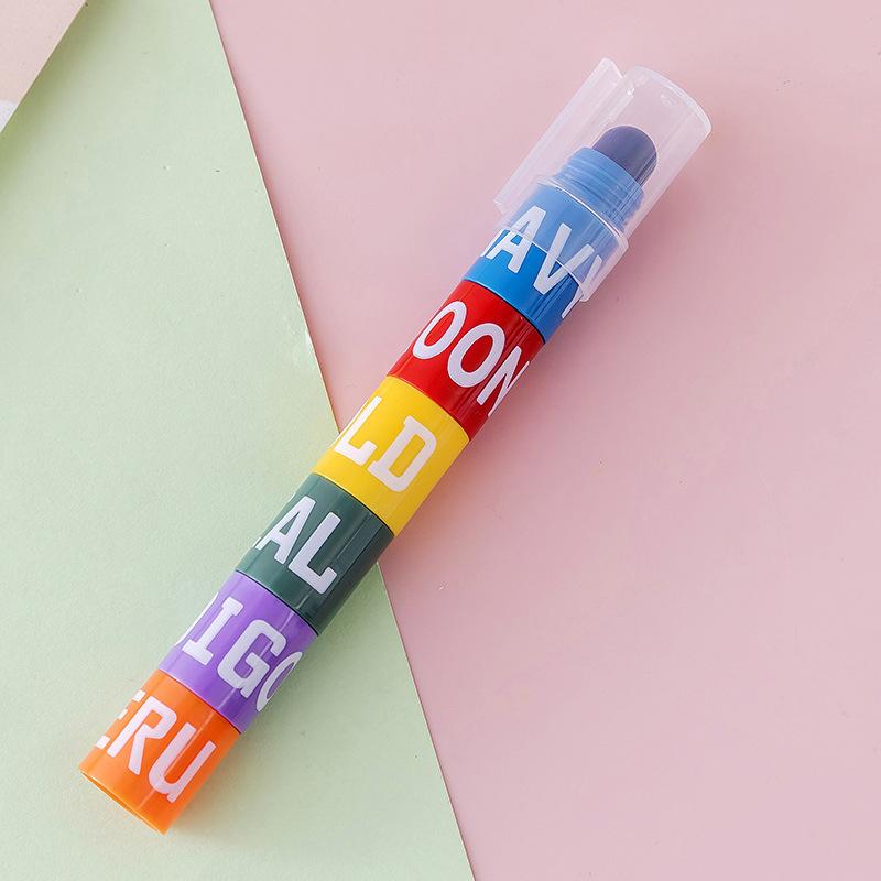 6/12 Farben Mini-Bibel-Textmarker Vintage-Bonbonfarben Pastell-Gel-Textmarker Gel-Textmarker Trocken-Textmarker