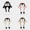 Cute Penguin Knit Hat For Kids Winter Warmth With Earmuff Design