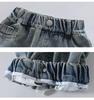 2025 Girls' Korean-Style Cat Denim Jeans - Fashionable Spring & Autumn Wear