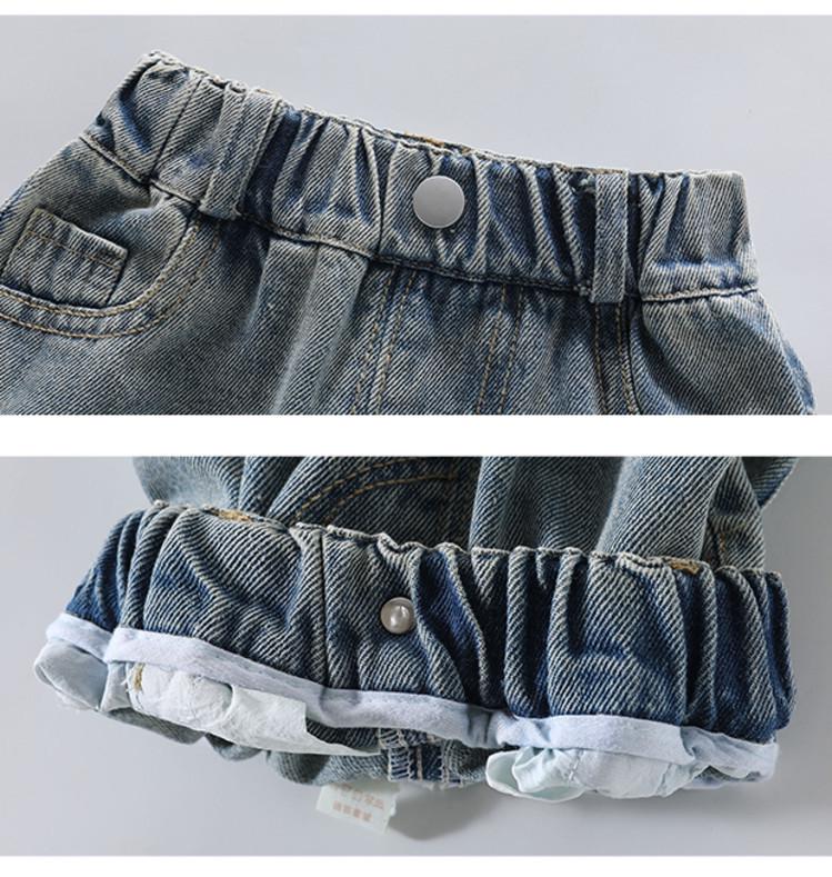 2025 Girls' Korean-Style Cat Denim Jeans - Fashionable Spring & Autumn Wear