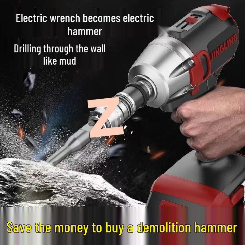 High-Power Electric Wrench-Drill Conversion: Compact Impact Drill for Cement & Concrete Walls