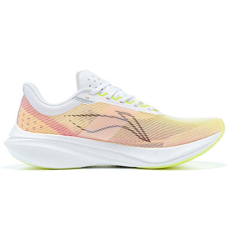 Li Ning Feidian 3 Challenger Fabric Slip Resistant And Breathable Low top Running Shoes Men's Pink White ARMT037-1
