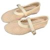 Neue atmungsaktive Sandalen mit ausgehöhlten Einzelschuhen für Damen, flach und einfüßig