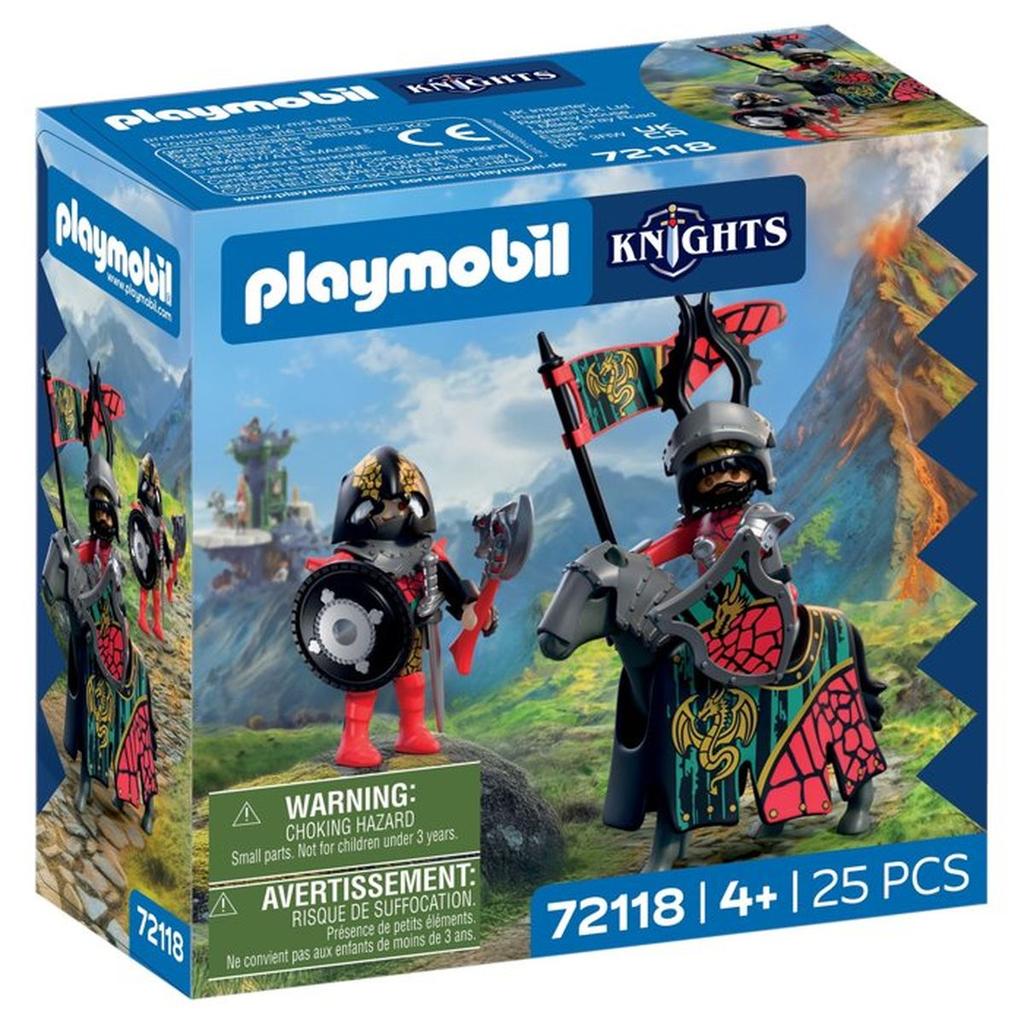 PLAYMOBIL 72118 Chef des Chevaliers du Dragon, Adventure les chevaliers, 25 pieces, des 4 ans