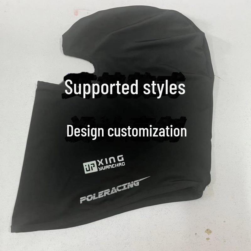 Ice Silk Motorcycle Helmet Head Cover for Outdoor Fishing and Riding, Customizable with Logo for Spring and Summer Use.