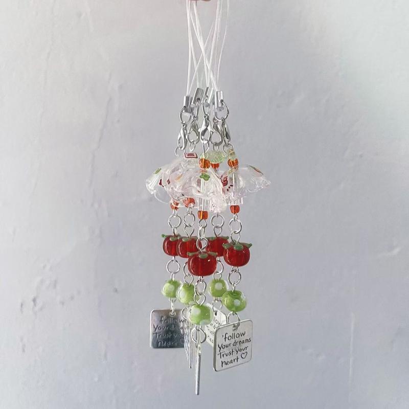 Y2K Handbag Charm Beaded Wind Chime Keychain Pendant Kawaii Bag Ornament Accessories For Girls Women