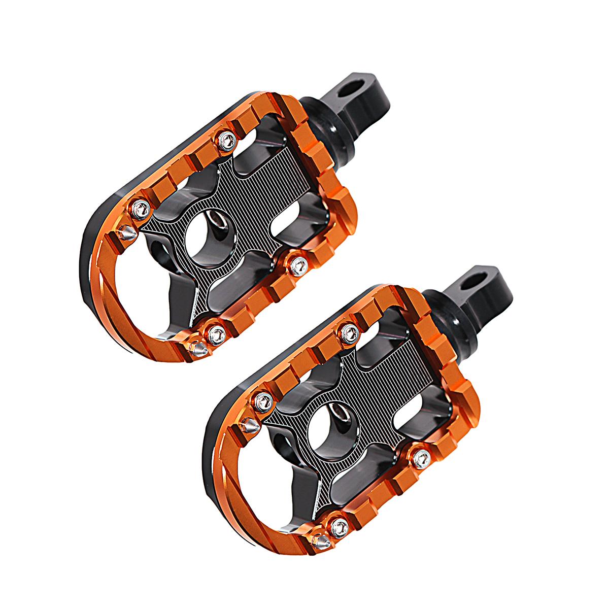 Motorcycle Driver Passenger Floorboards For Harley Touring Street Glide Road Glide FLH/T FLHX FLTRX Black Orange Rear