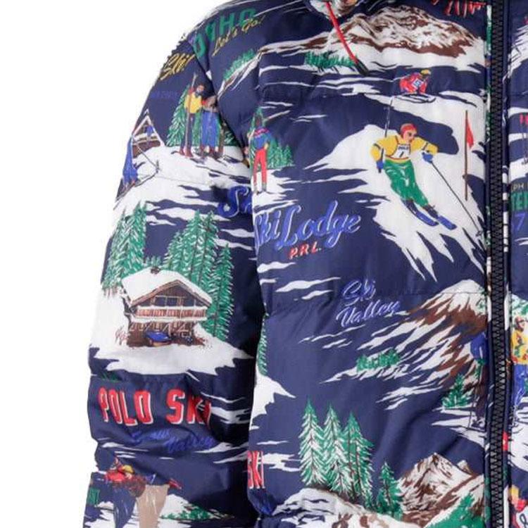 Polo Ralph Lauren Kurtka puchowa z odpinanym kapturem i zamkiem, wzorzysta, męska, wielokolorowa 710919262-001