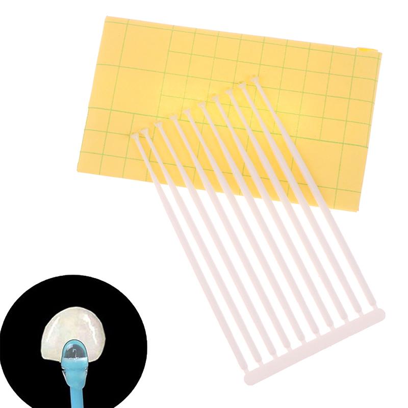 10Pcs/Pack Dental Applicator Sticks Adhesive Tip For Tooth Crown Porcelain Veneer Disposable Dental Materials Brush