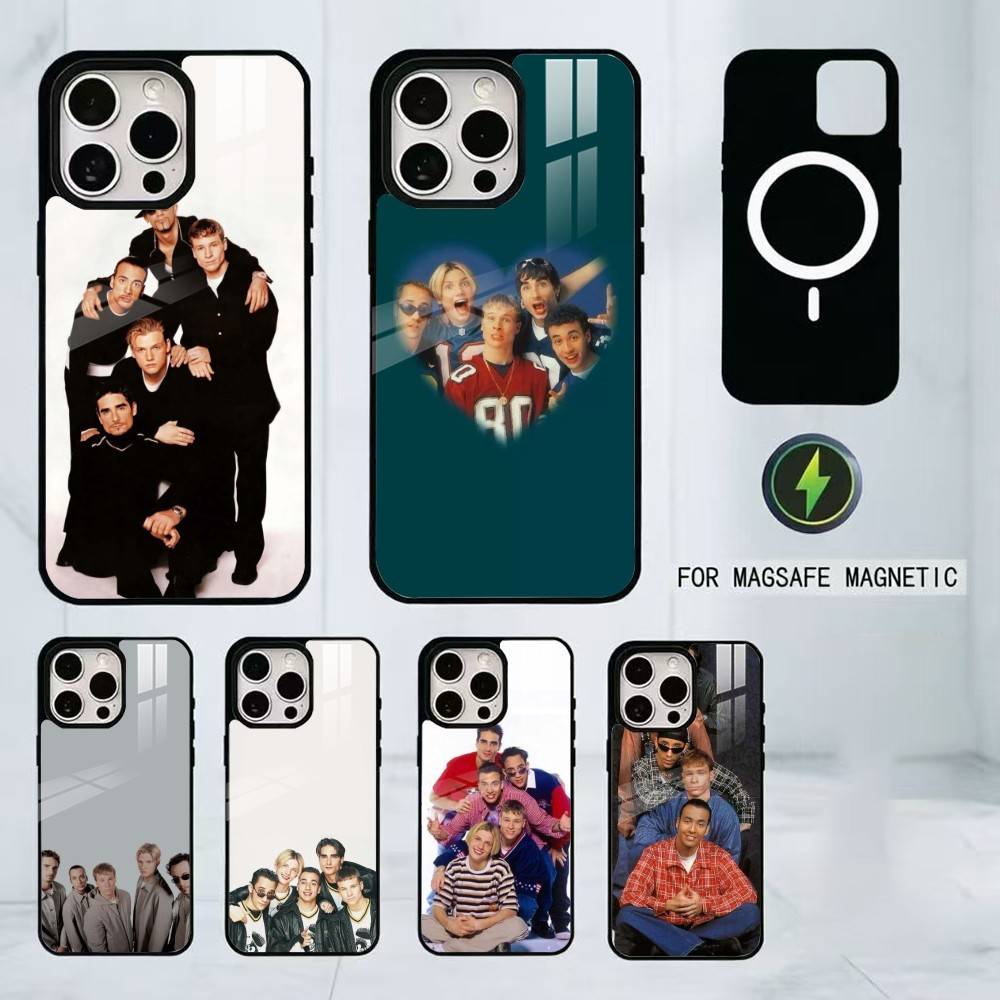 B-Backstreet Boys BSB Pouzdro na telefon Pro iPhone17,16,15,14,13,12,11 Plus,Pro Magnetické Pro Magsafe Bezdrátové nabíjení