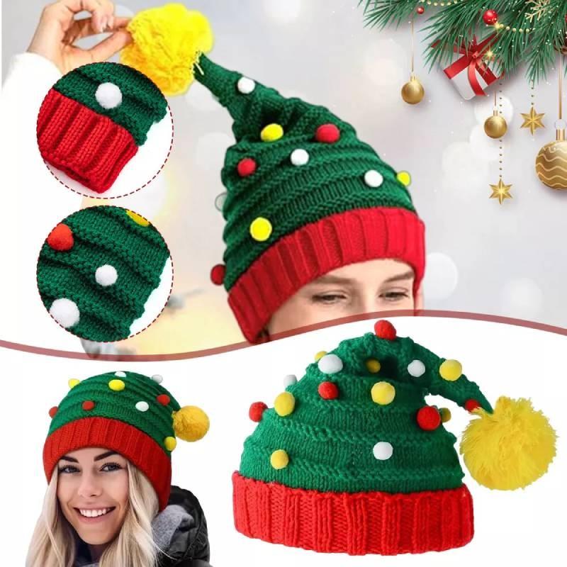 Winter Tree Christmas Beanie Knitteds Fashion Fabric Extra Warm Hatsupplies