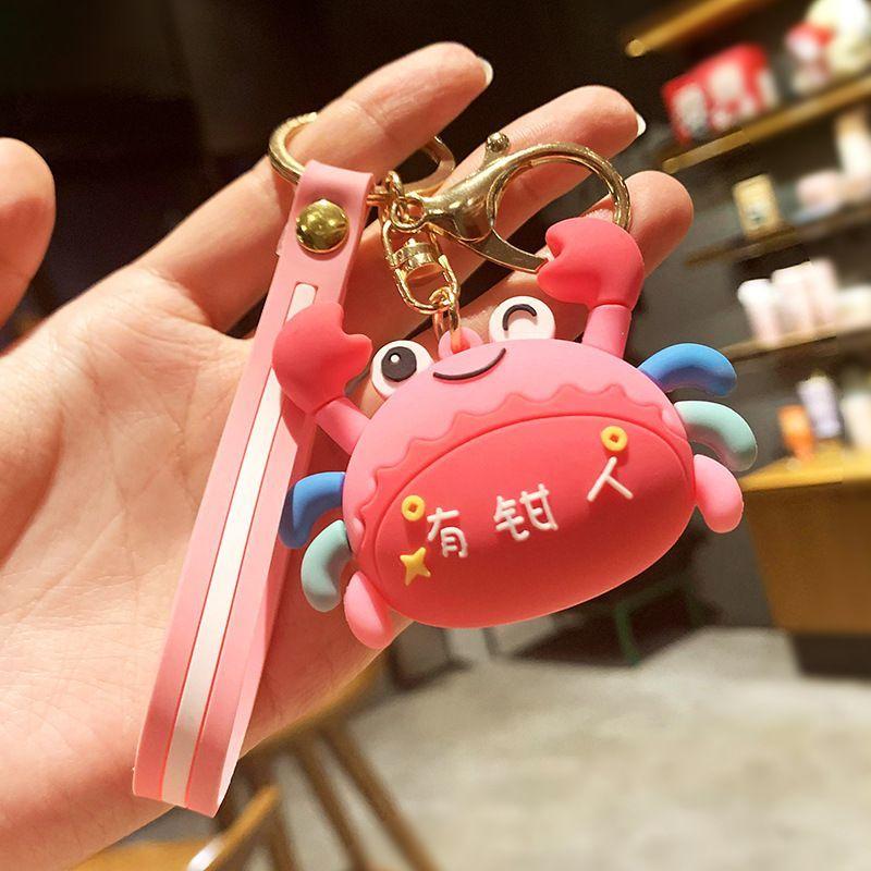 Keychain Crab Rich Cartoon Cute Couple Gift Pendant 3D Doll Creative Accessories