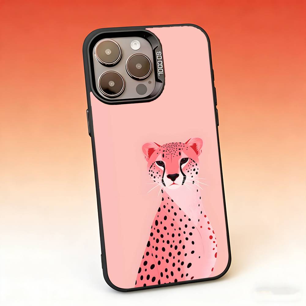 

Pink Leopard Phone Case For iPhone 17,16,15,14,13,12,11,Pro,Max,Plus,Mini, Air,SE Anti Fall Matte Hard Bumper iPhone12