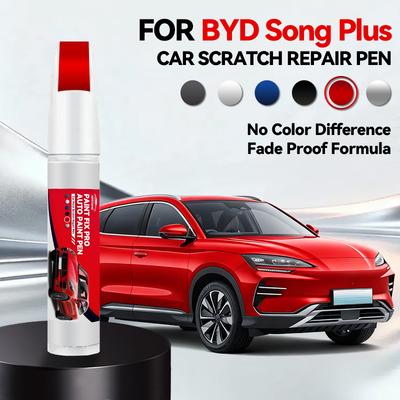 For BYD Song PLUS Car Paint Repair Pen Touch Up Scratch Remover DIY Auto Accessories White WAZ Red BYC Black BBB Blue STD