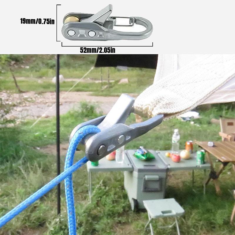 Heavy Duty Rope Tensioner with Retractable Tie Down Adjustable Camping Rope for Tarp Hammock Boat Outdoor Gear Securing Tool