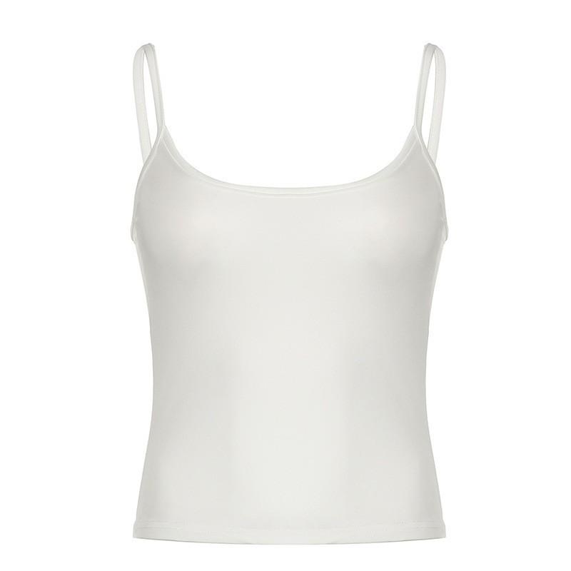 

Korean Style Sleeveless Slimming Camisole Top for Women L білий